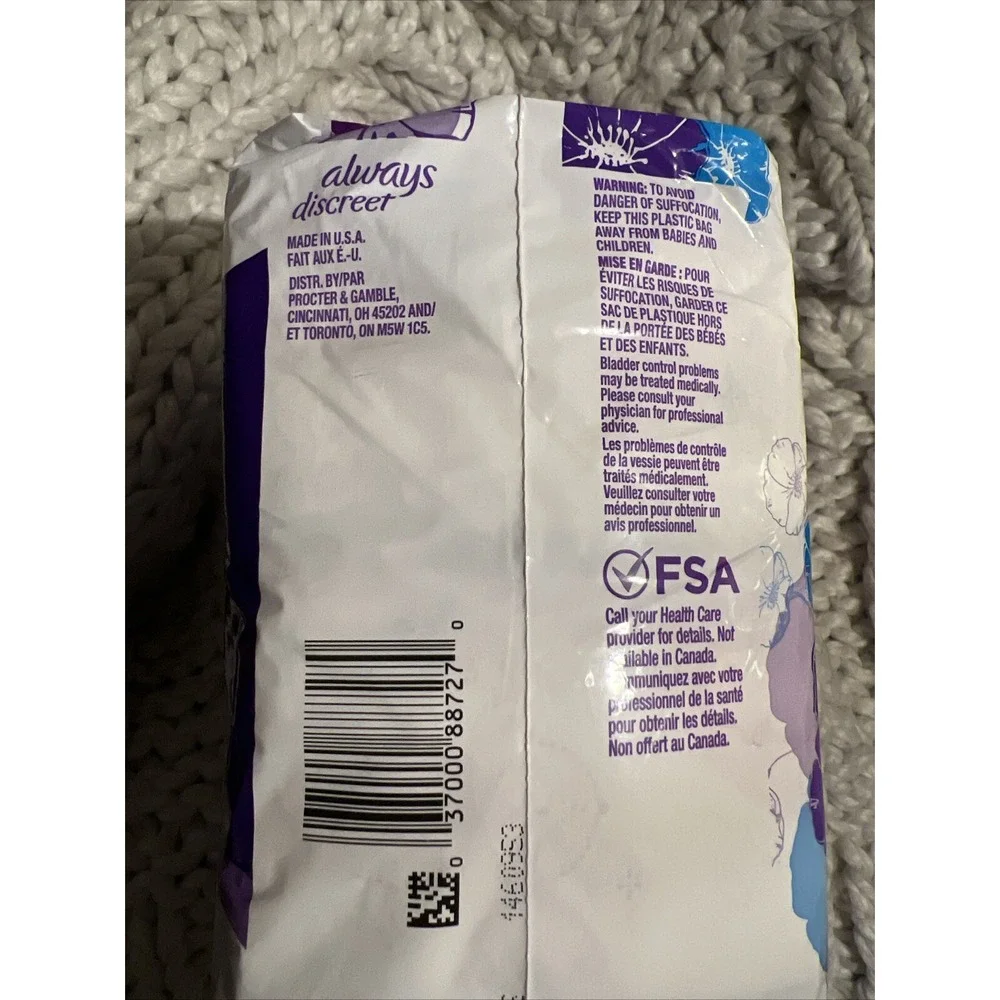 VTG Always Discreet Size 5 Heavy Bladder Leaks, 48 Pads Rapid Dry Core USA Movie